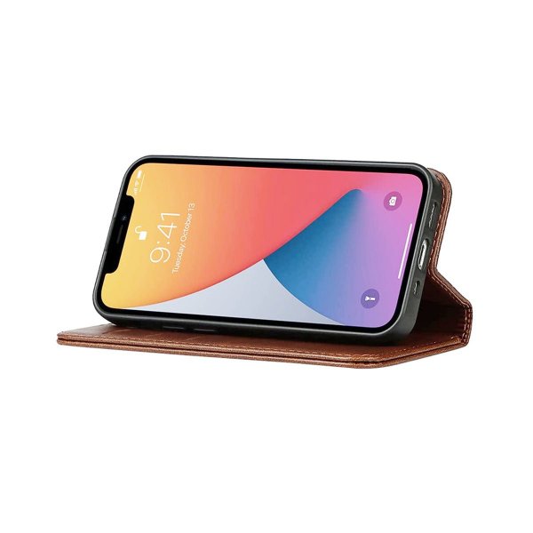 Rvelon iPhone 12 Pro Max Cover Ægte Læder Brun