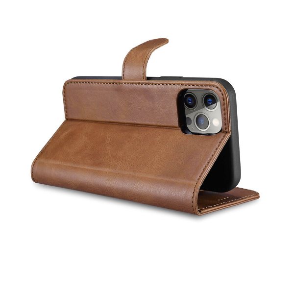 Rvelon iPhone 12 Pro Max Cover Ægte Læder Brun