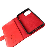Rvelon iPhone 12 Pro Max Cover Ægte Læder Rød