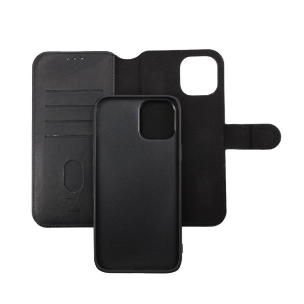 Rvelon iPhone 12 Pro Max Cover Magnetisk Aftageligt Etui Sort