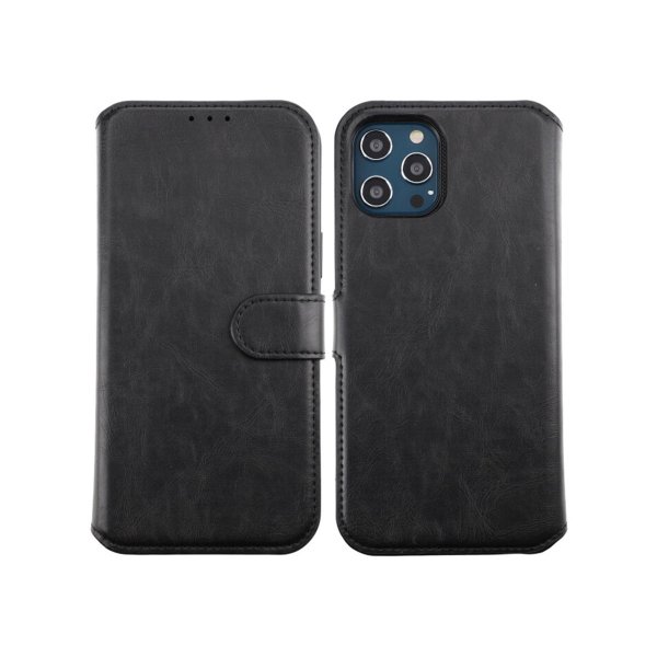 Rvelon iPhone 12 Pro Max Cover Magnetisk Aftageligt Etui Sort