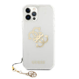 Guess iPhone 12 Pro Max Cover 4G Logo Guld Klar
