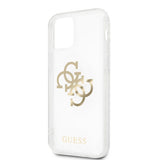 Guess iPhone 12 Pro Max Cover 4G Logo Guld Klar