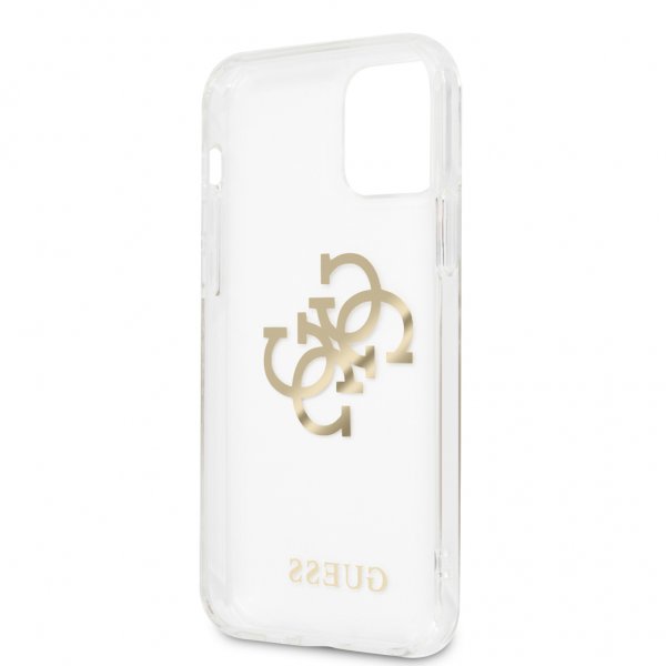 Guess iPhone 12 Pro Max Cover 4G Logo Guld Klar