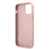 Guess iPhone 12 Pro Max Cover 4G Logo Saffiano Rosa
