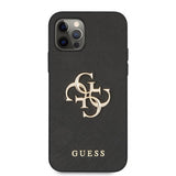 Guess iPhone 12 Pro Max Cover 4G Logo Saffiano Sort