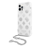 Guess iPhone 12 Pro Max Cover Chain Peony Silver