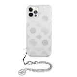 Guess iPhone 12 Pro Max Cover Chain Peony Silver