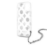 Guess iPhone 12 Pro Max Cover Chain Peony Silver