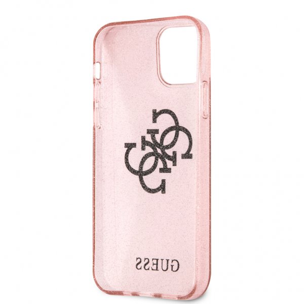 Guess iPhone 12 Pro Max Cover Fuld Glitter Rosa