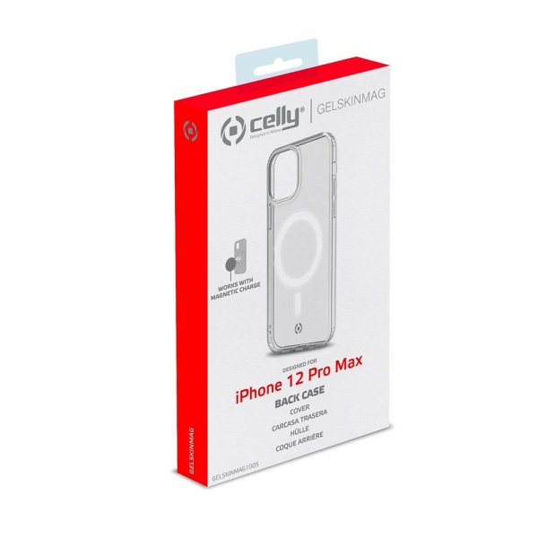 Celly iPhone 12 Pro Max Cover GELSKINMAG MagSafe Transparent