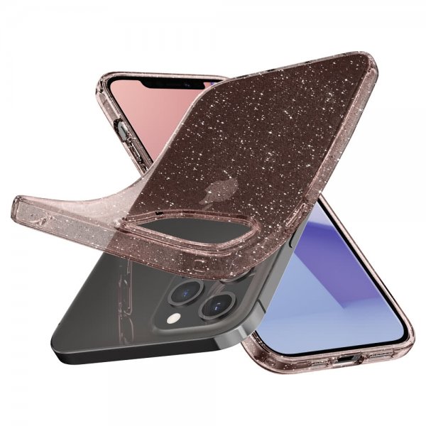 Spigen iPhone 12 Pro Max Cover Liquid Crystal Glitter Rose Quartz
