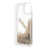 Guess iPhone 12 Pro Max Cover Liquid Glitter Vintage Guld
