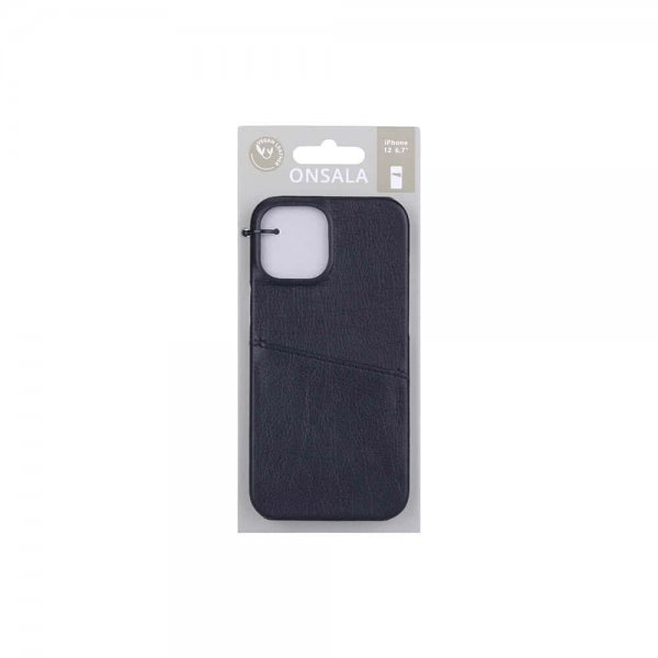 Onsala iPhone 12 Pro Max Cover med Kortlomme Sort