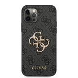 Guess iPhone 12 Pro Max Cover Metal Logo Grå