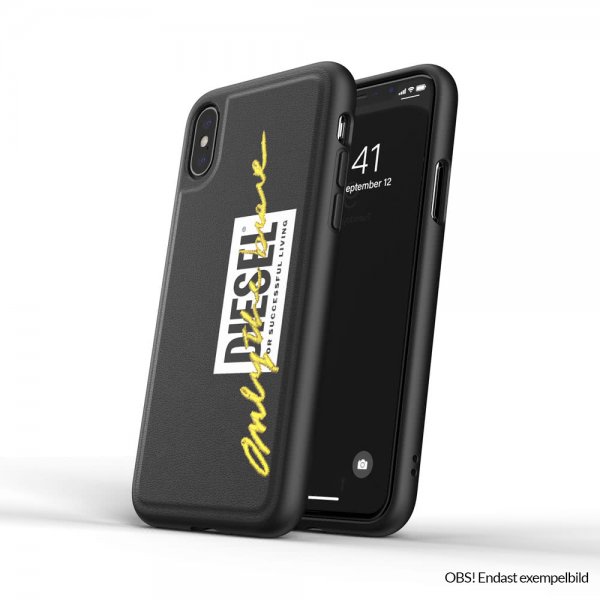 Diesel iPhone 12 Pro Max Cover Støbt Etui Broderi Sort Lime