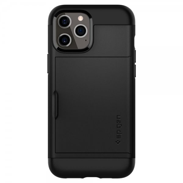 Spigen iPhone 12 Pro Max Cover Slim Armor CS Sort