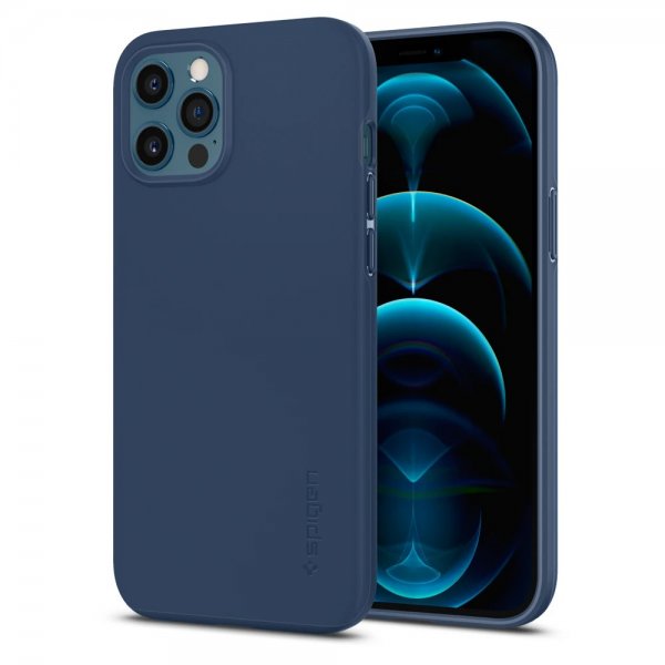 Spigen iPhone 12 Pro Max Cover Thin Fit Deep Blue