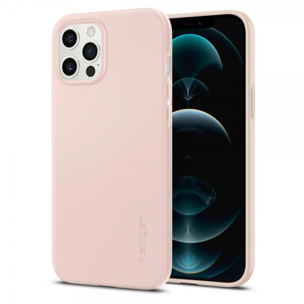 Spigen iPhone 12 Pro Max Cover Thin Fit Pink Sand