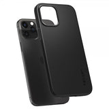 Spigen iPhone 12 Pro Max Cover Tynd Pasform Sort
