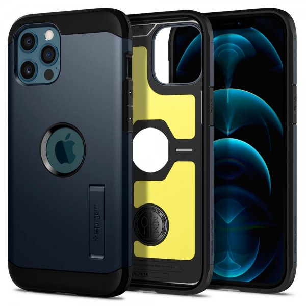 Spigen iPhone 12 Pro Max Cover Tough Armor Metal Slate