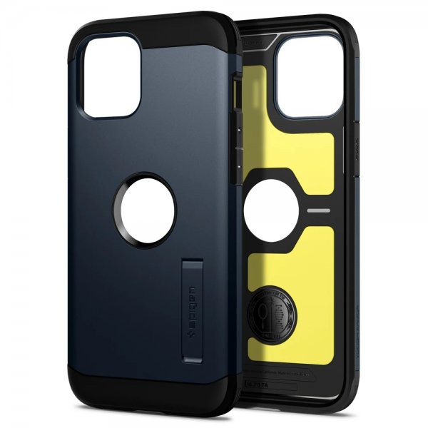 Spigen iPhone 12 Pro Max Cover Tough Armor Metal Slate