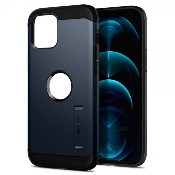 Spigen iPhone 12 Pro Max Cover Tough Armor Metal Slate