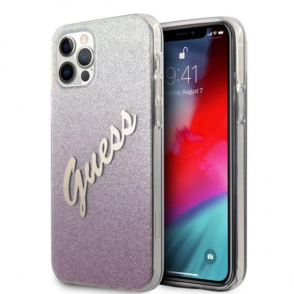 Guess iPhone 12 Pro Max Cover Vintage Gradient Rosa