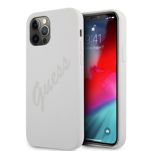 Guess iPhone 12 Pro Max Cover Vintage Silikone Cream