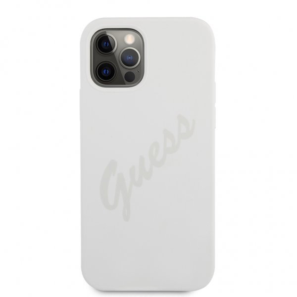 Guess iPhone 12 Pro Max Cover Vintage Silikone Cream