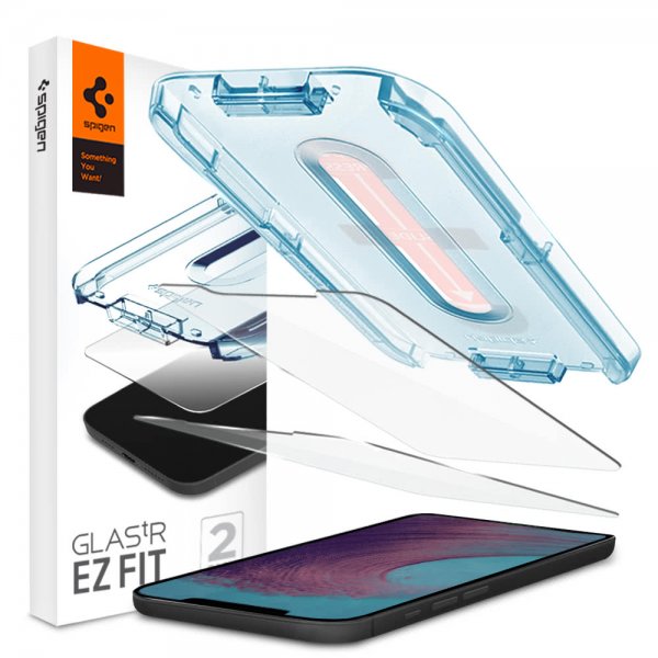 Spigen iPhone 12 Pro Max Skærmbeskytter GLAS.tR EZ Fit 2-pak