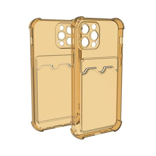 iPhone 12 Pro Cover Kortholder Stødsikkert Gul