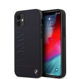 BMW iPhone 12 Mini Cover Logo Indgraveret Navy