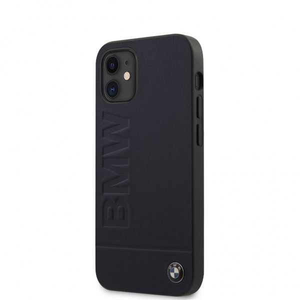 BMW iPhone 12 Mini Cover Logo Indgraveret Navy