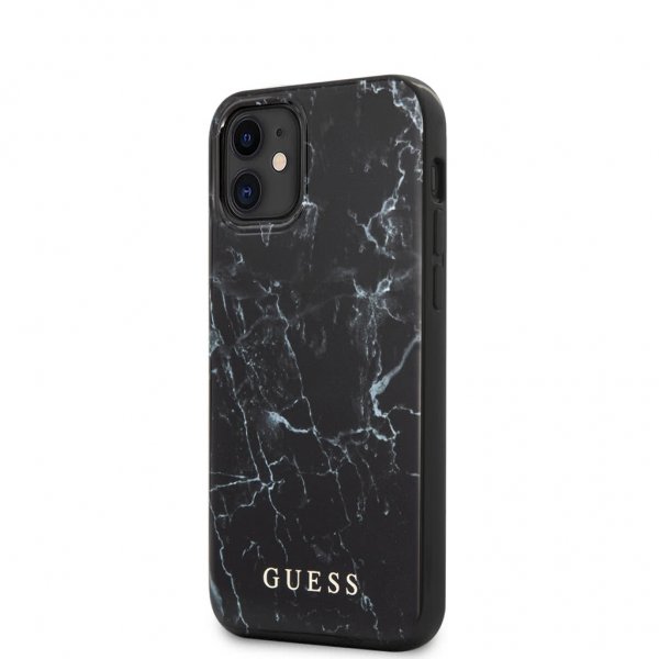 Guess iPhone 12 Mini Cover Marmor Sort