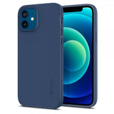 Spigen iPhone 12 Cover Thin Fit Deep Blue