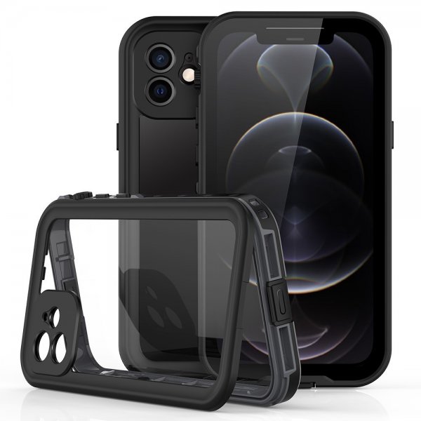 Redpepper iPhone 12 Cover Vandafvisende IP68 Sort