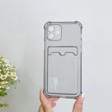 iPhone 12 Cover Kortholder Stødsikkert Grå