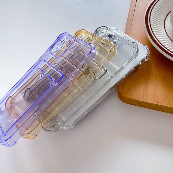 iPhone 12 Cover Kortholder Stødsikkert Transparent