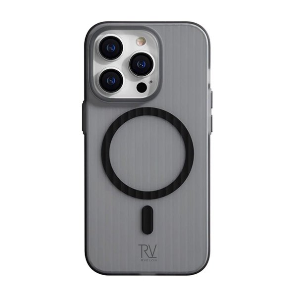 Rvelon iPhone 12/iPhone 12 Pro Etui Bølget MagSafe Grå