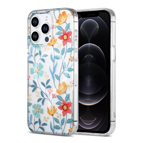 iPhone 12/iPhone 12 Pro Cover Blomstermønster MagSafe Grene