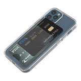 Rvelon iPhone 12/iPhone 12 Pro Cover Kortholder Transparent