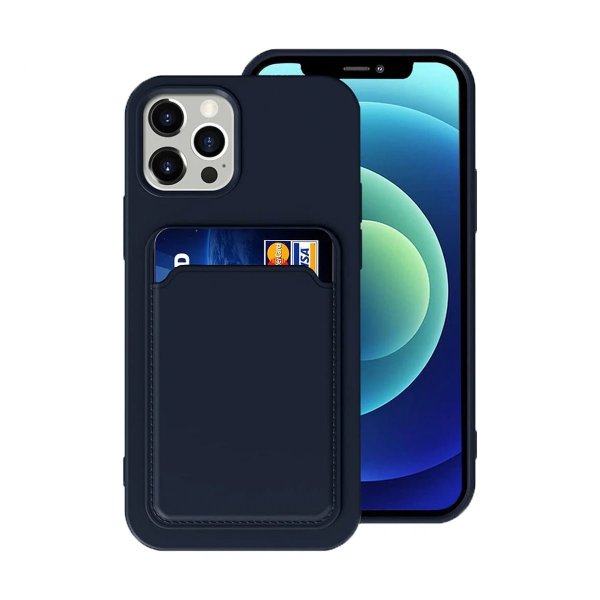iPhone 12/iPhone 12 Pro Etui Kortholder Blå