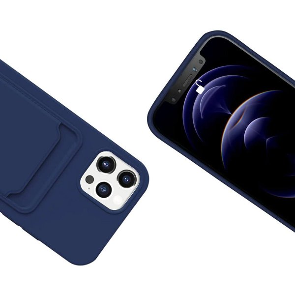 iPhone 12/iPhone 12 Pro Etui Kortholder Blå