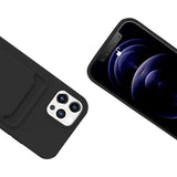 iPhone 12/iPhone 12 Pro Cover Kortholder Sort