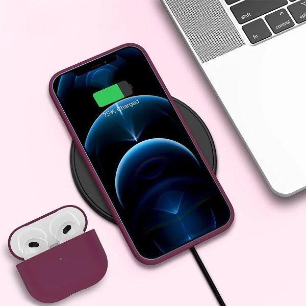 Rvelon iPhone 12/iPhone 12 Pro Silikonecover Rød