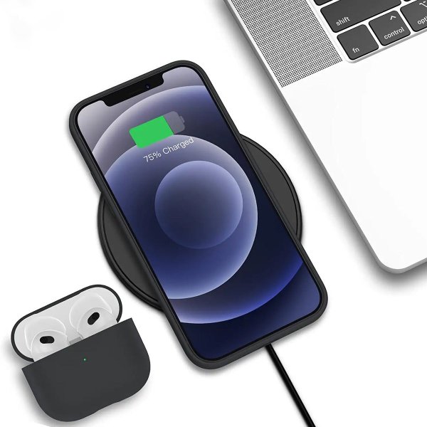 Rvelon iPhone 12/iPhone 12 Pro Silikonecover Sort
