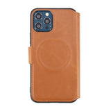 Rvelon iPhone 12/iPhone 12 Pro Flip Cover Kortlomme Brun
