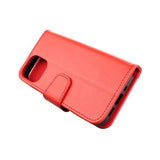 Rvelon iPhone 12/iPhone 12 Pro Etui Udfoldeligt Kortfag Rød
