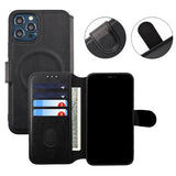 Rvelon iPhone 12/iPhone 12 Pro Etui 4 Kortlommer MagSafe Sort